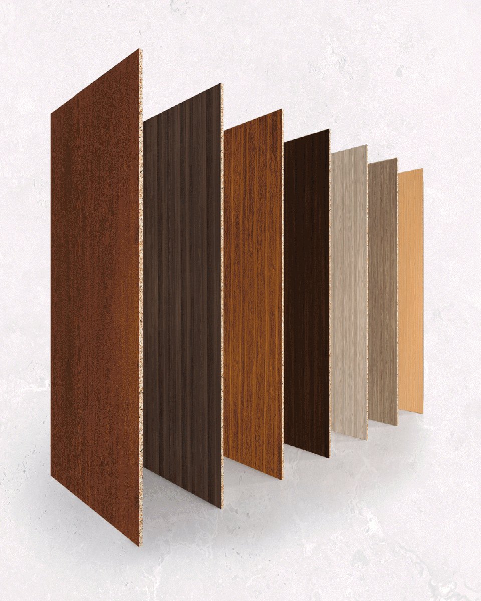 Range of Akij particle board finishes