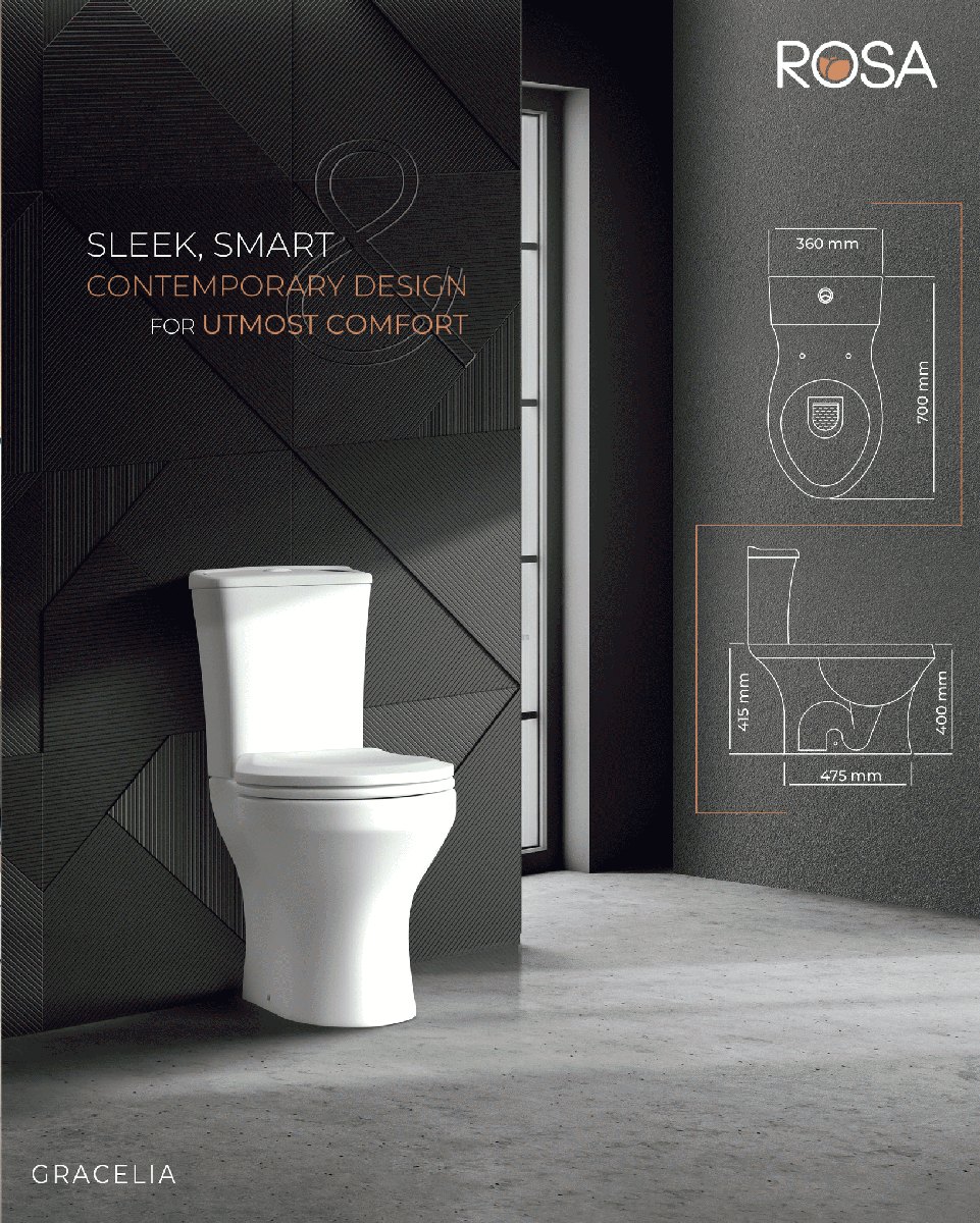 Rosa Gracelia sanitaryware in a contemporary bathroom